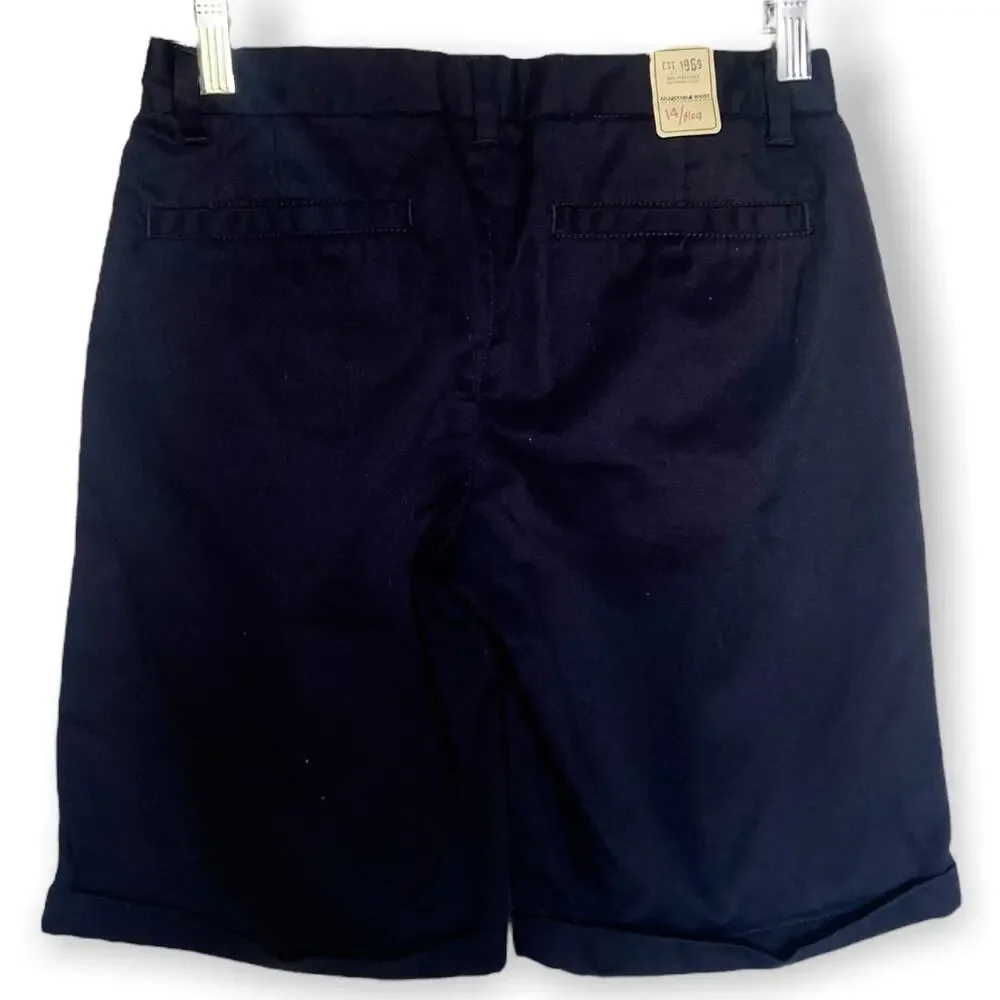 Gap Girls Shorts Size 14 Navy Blue Cuffed Uniform Style Longer‎ Length NEW